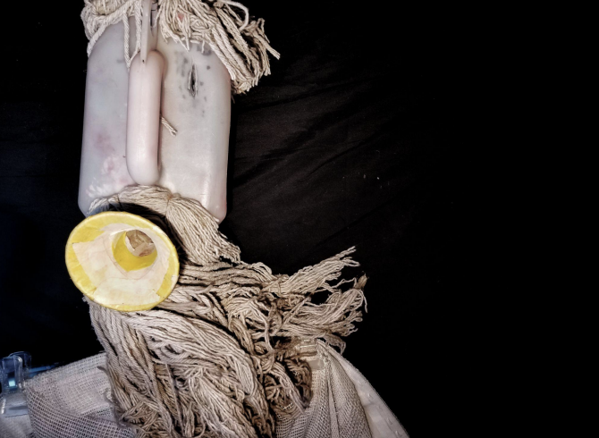 puppet made with waste